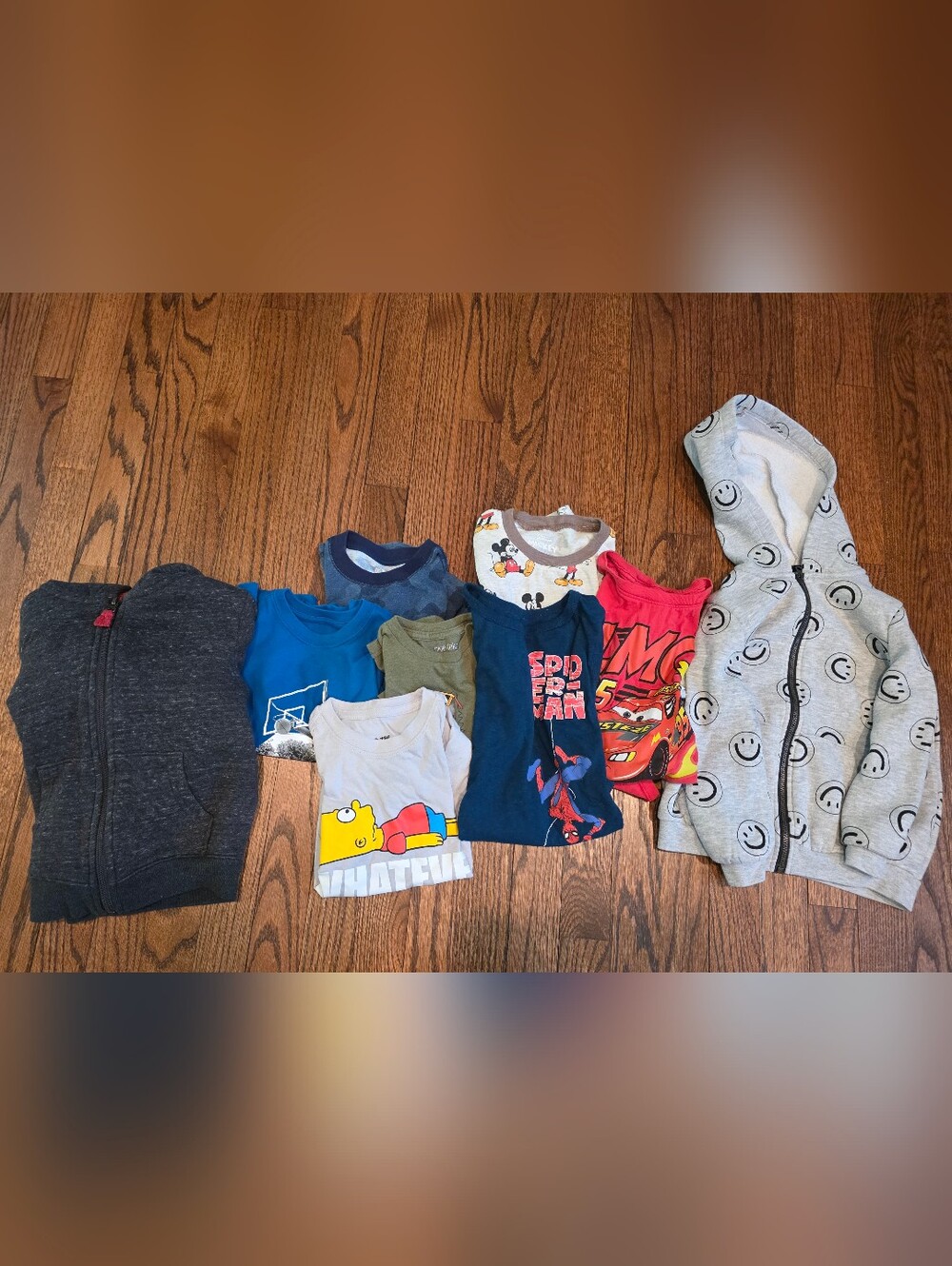 Assorted Boys Graphic Tees & Smiley Hoodie Bundle